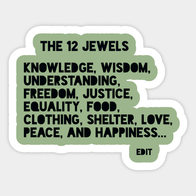 The 12 jewels by edit Sticker by Edit1